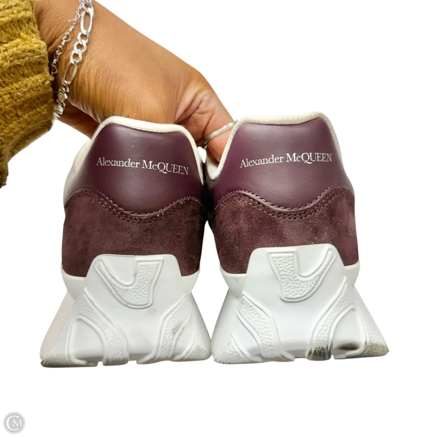 Shoes Luxury Designer By Alexander Mcqueen In Maroon, Size: 6.5