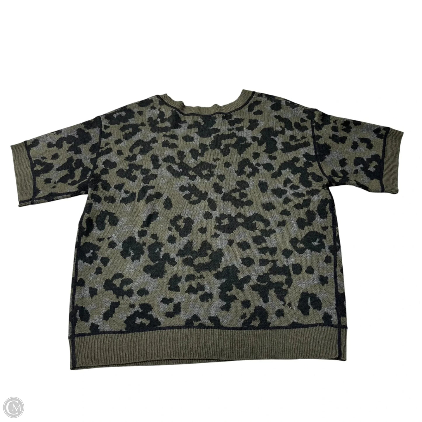 Sweater Short Sleeve By Anthropologie In Camouflage Print, Size: L