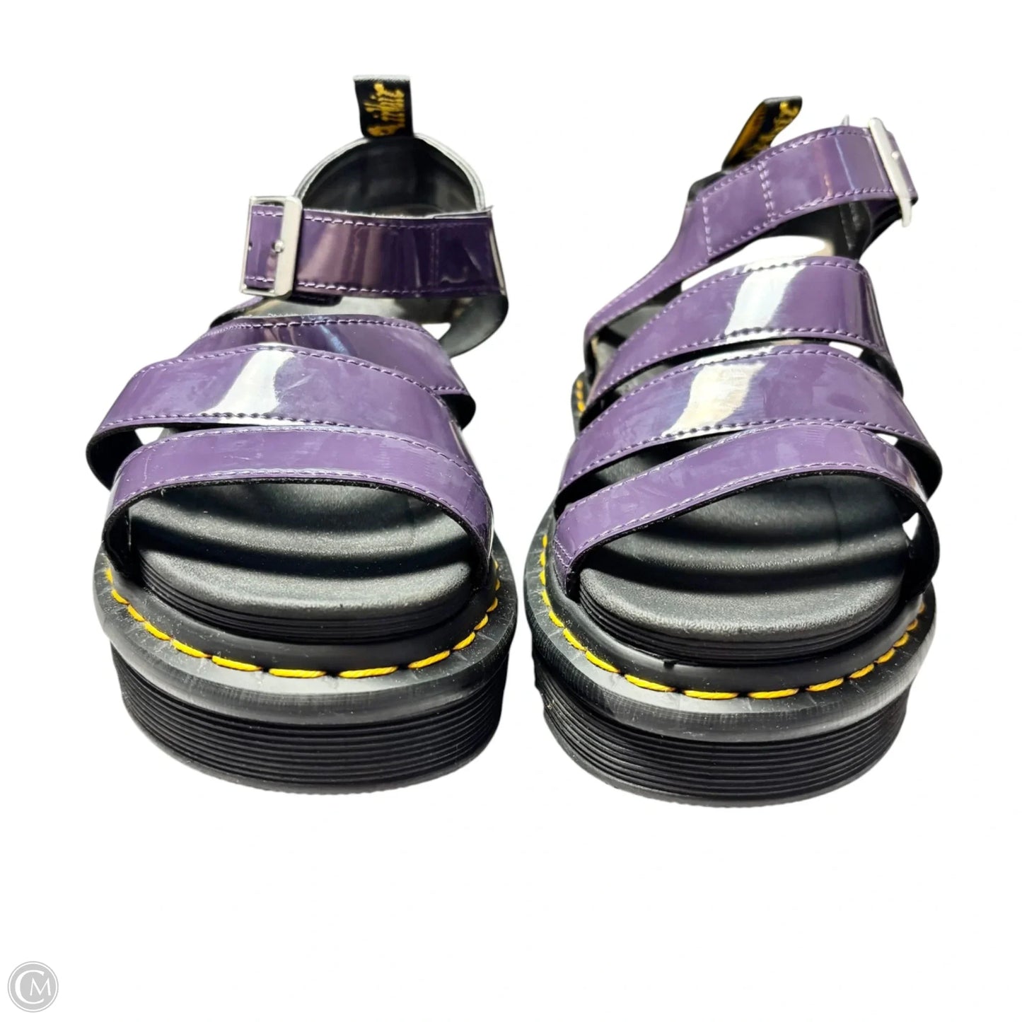 Sandals Flats By Dr Martens In Purple, Size: 8