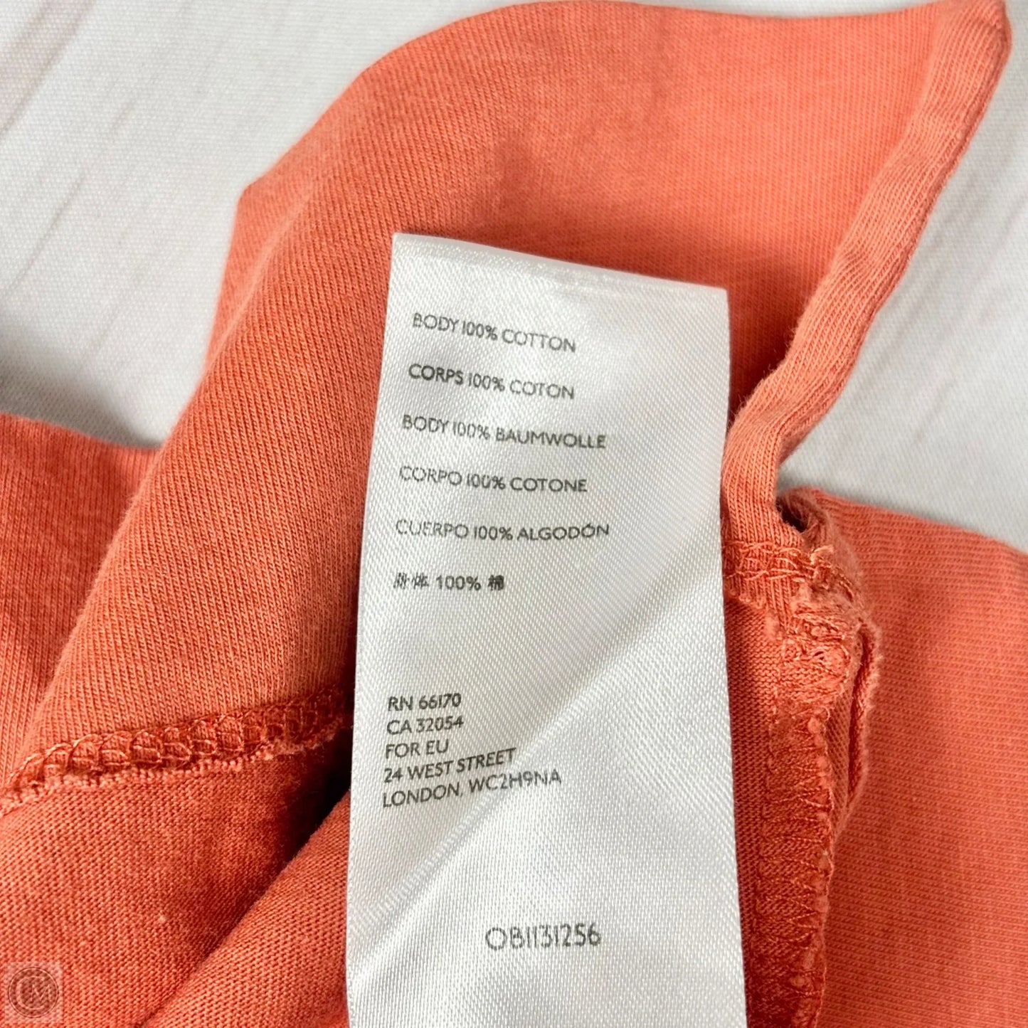 Top Short Sleeve By Anthropologie In Orange, Size: S