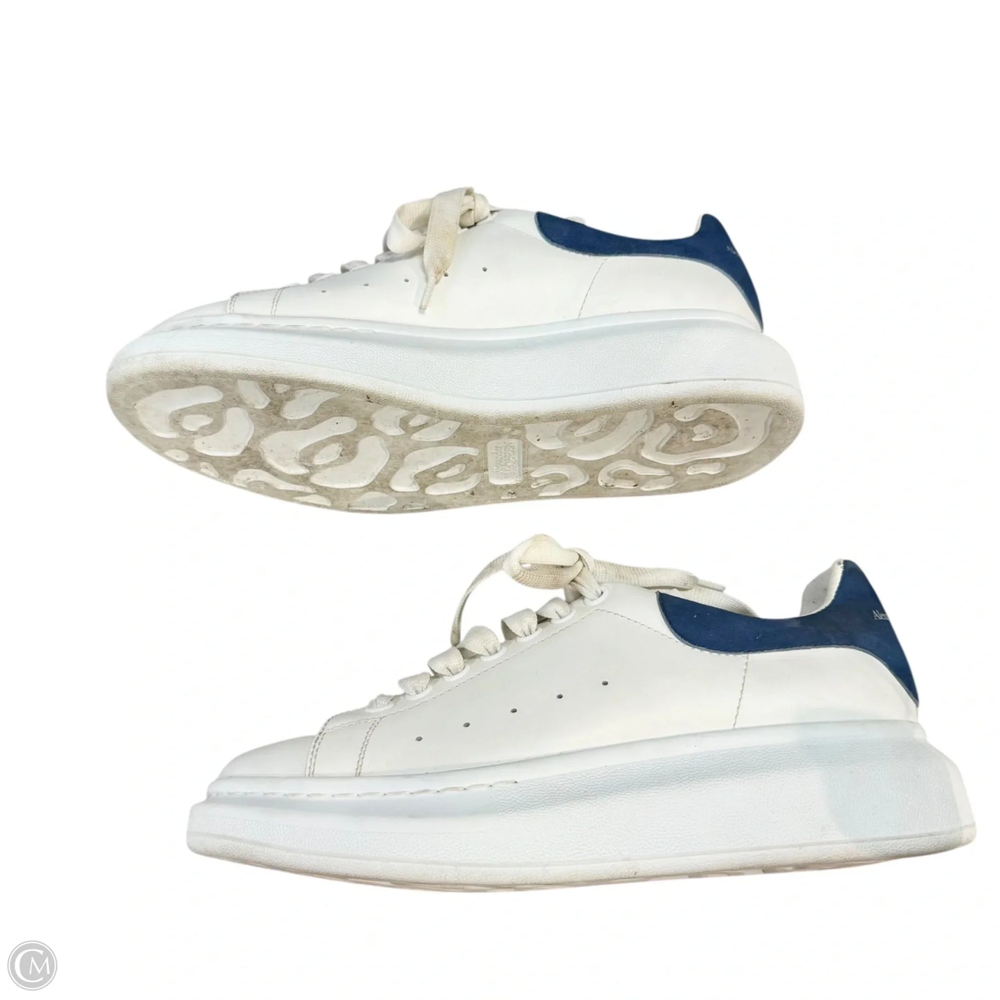 Shoes Luxury Designer By Alexander Mcqueen In Blue & White, Size: 9.5