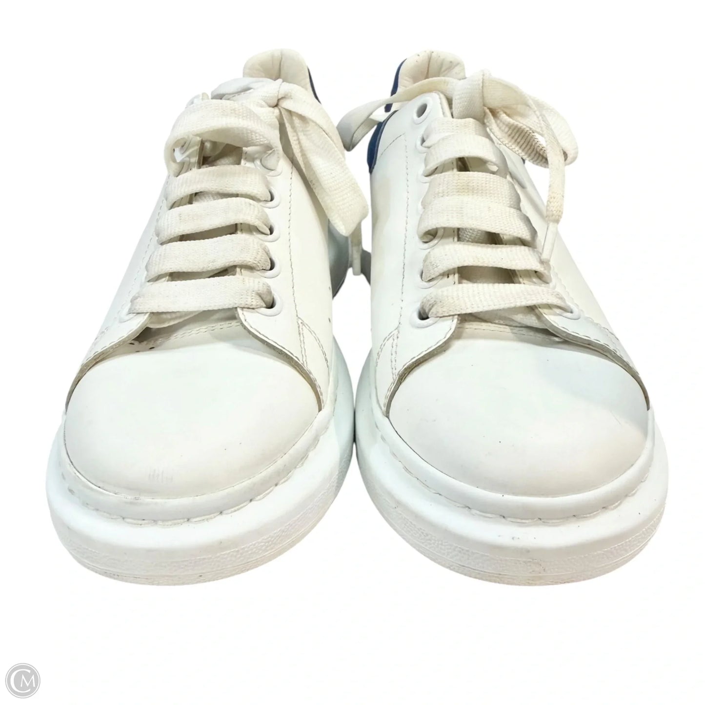 Shoes Luxury Designer By Alexander Mcqueen In Blue & White, Size: 9.5