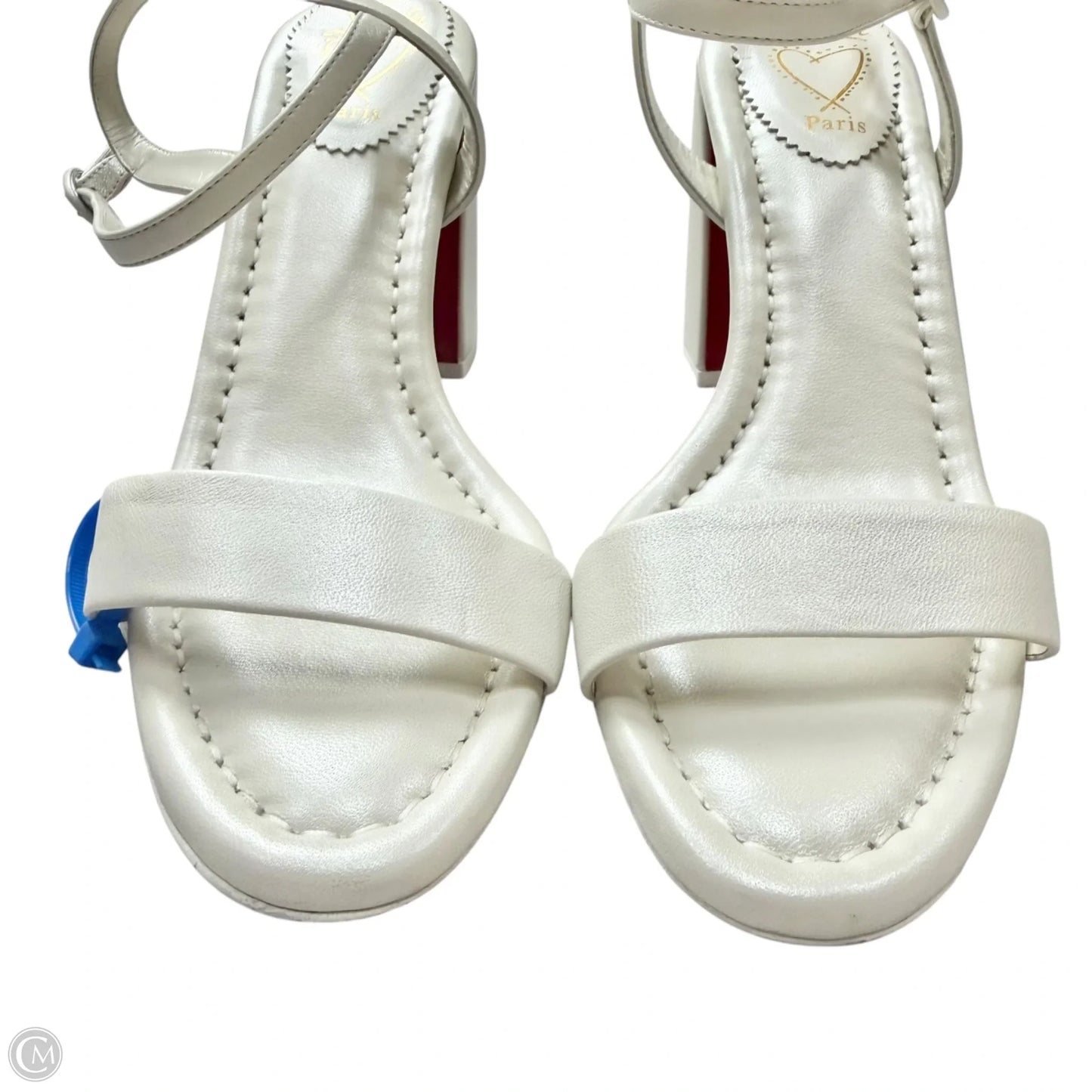 Shoes Luxury Designer By Christian Louboutin In White, Size: 7.5
