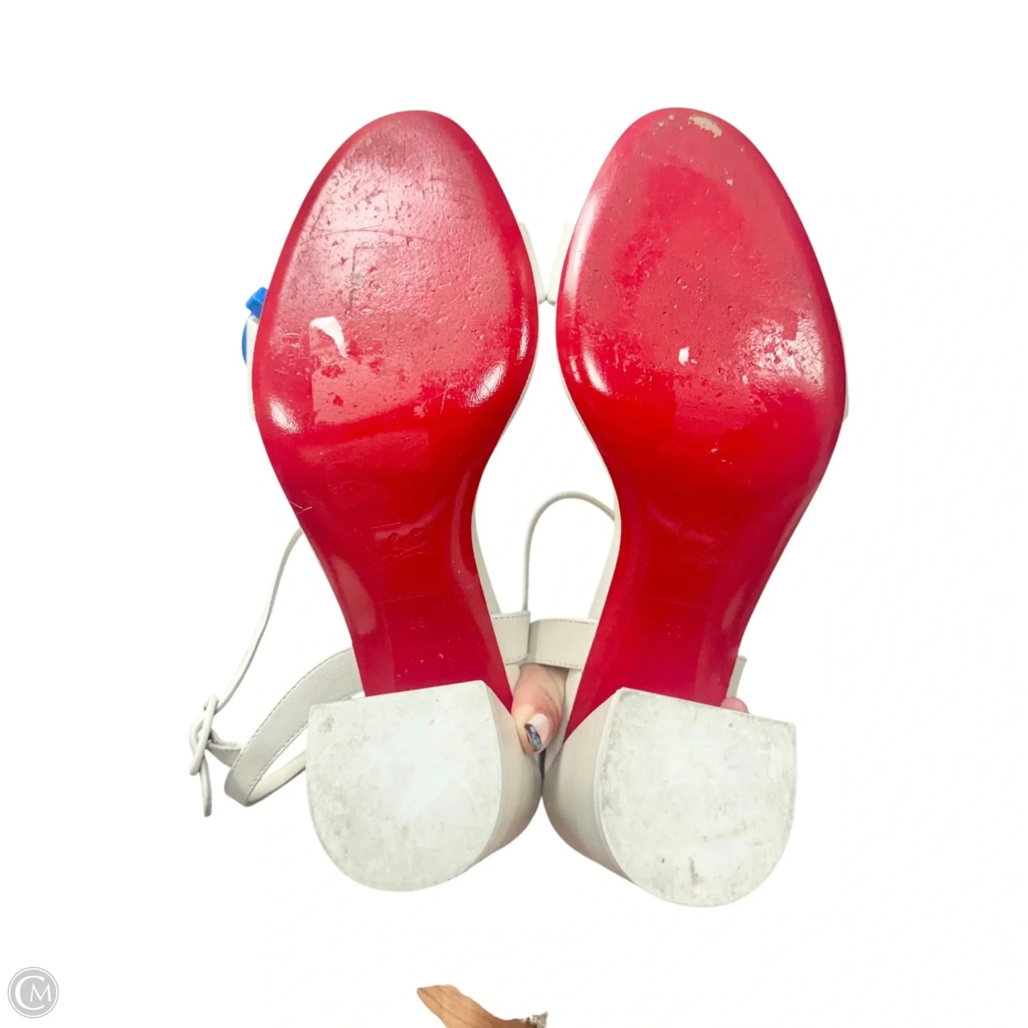 Shoes Luxury Designer By Christian Louboutin In White, Size: 7.5