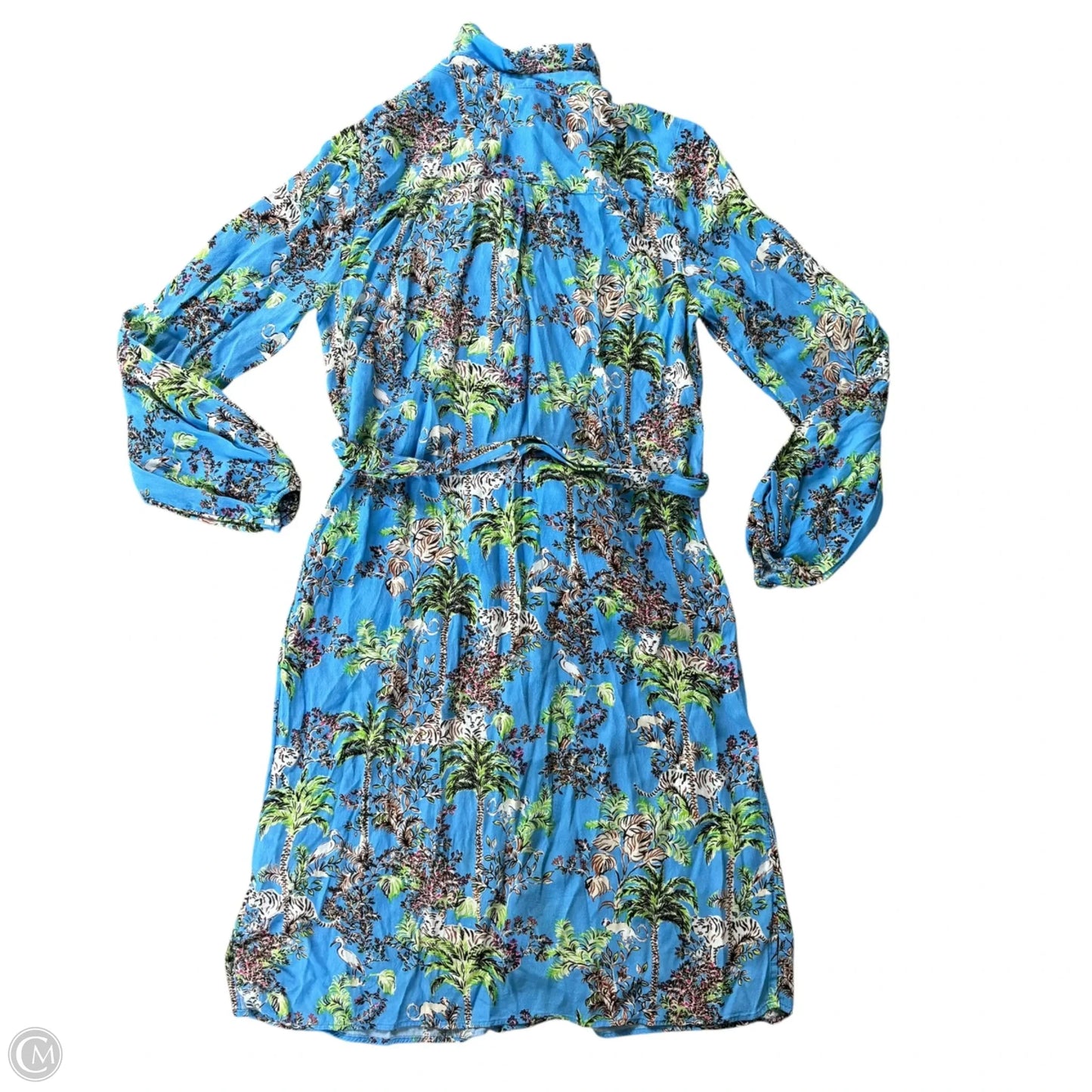 Dress Designer By Lilly Pulitzer In Blue & Tan, Size: S
