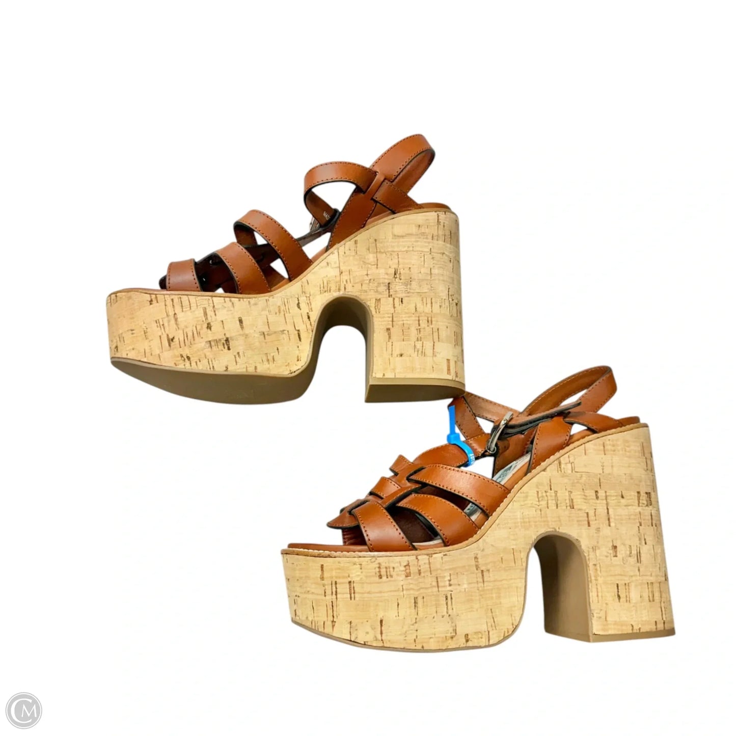 Sandals Luxury Designer By Miu Miu In Tan, Size: 8.5