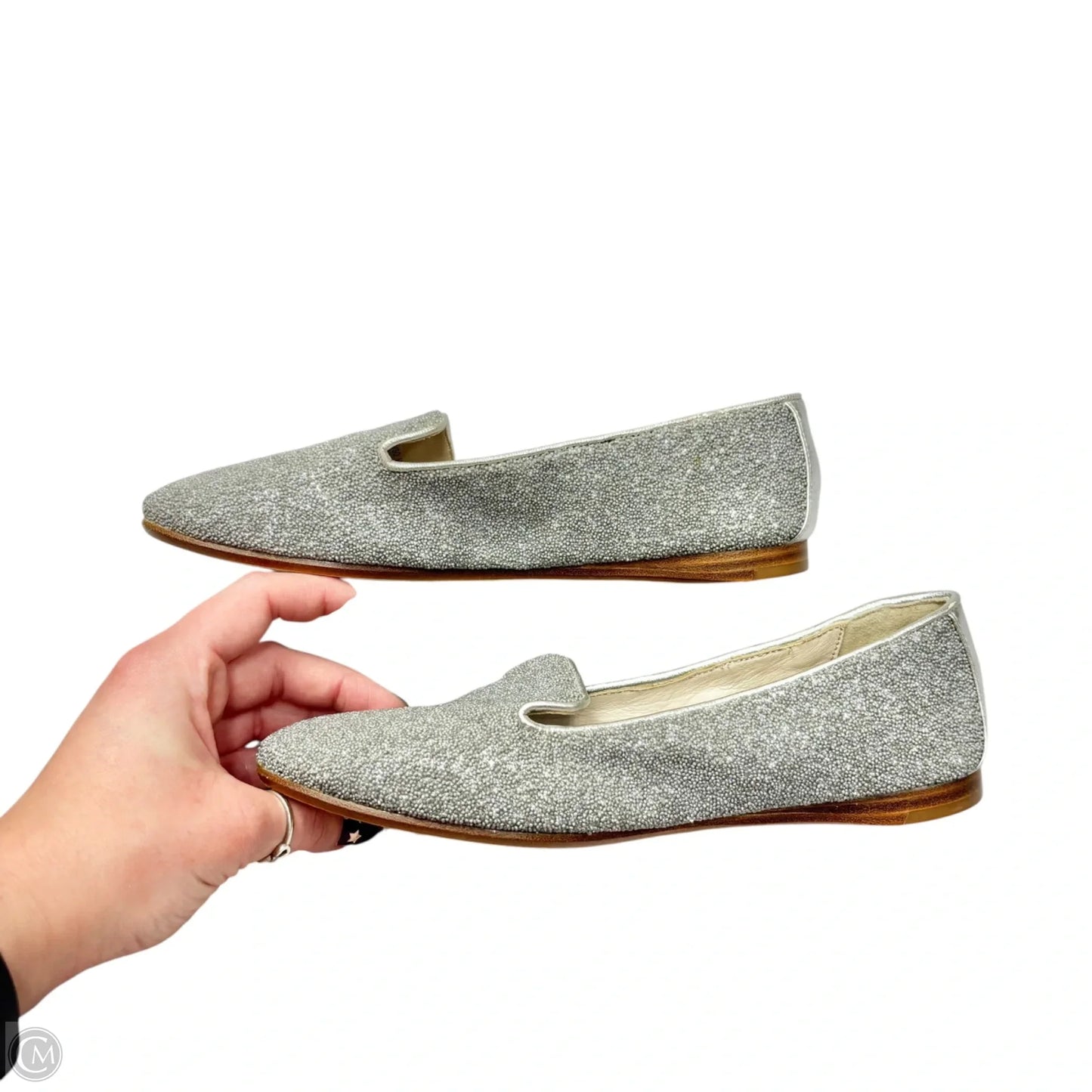 Shoes Flats By Donald Pliner In Silver, Size: 6