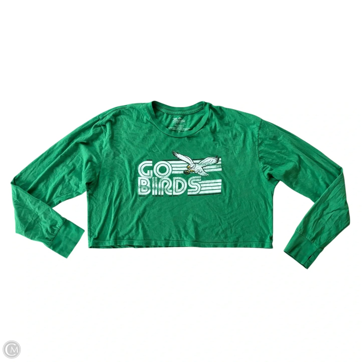 Top Long Sleeve By Majestic In Green, Size: M