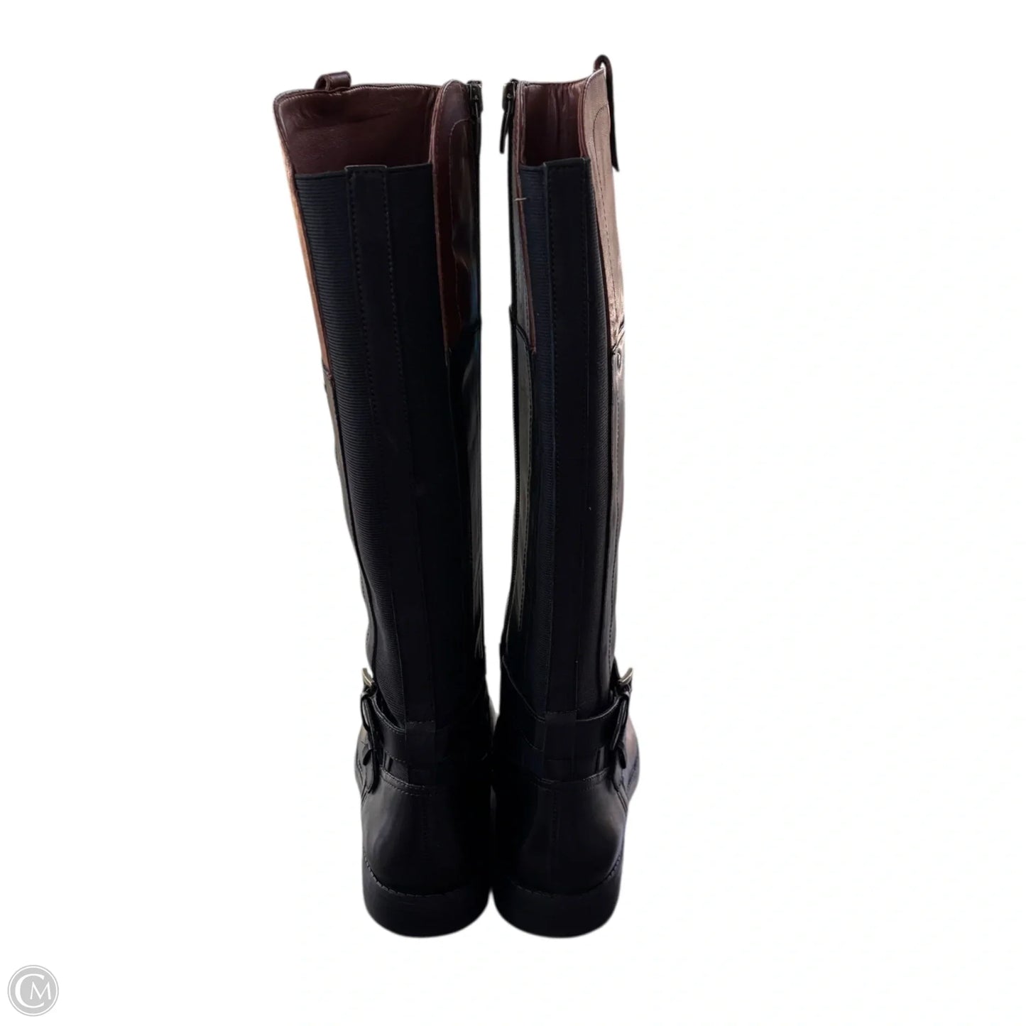 Boots Knee Flats By Marc Fisher In Black & Brown, Size: 10