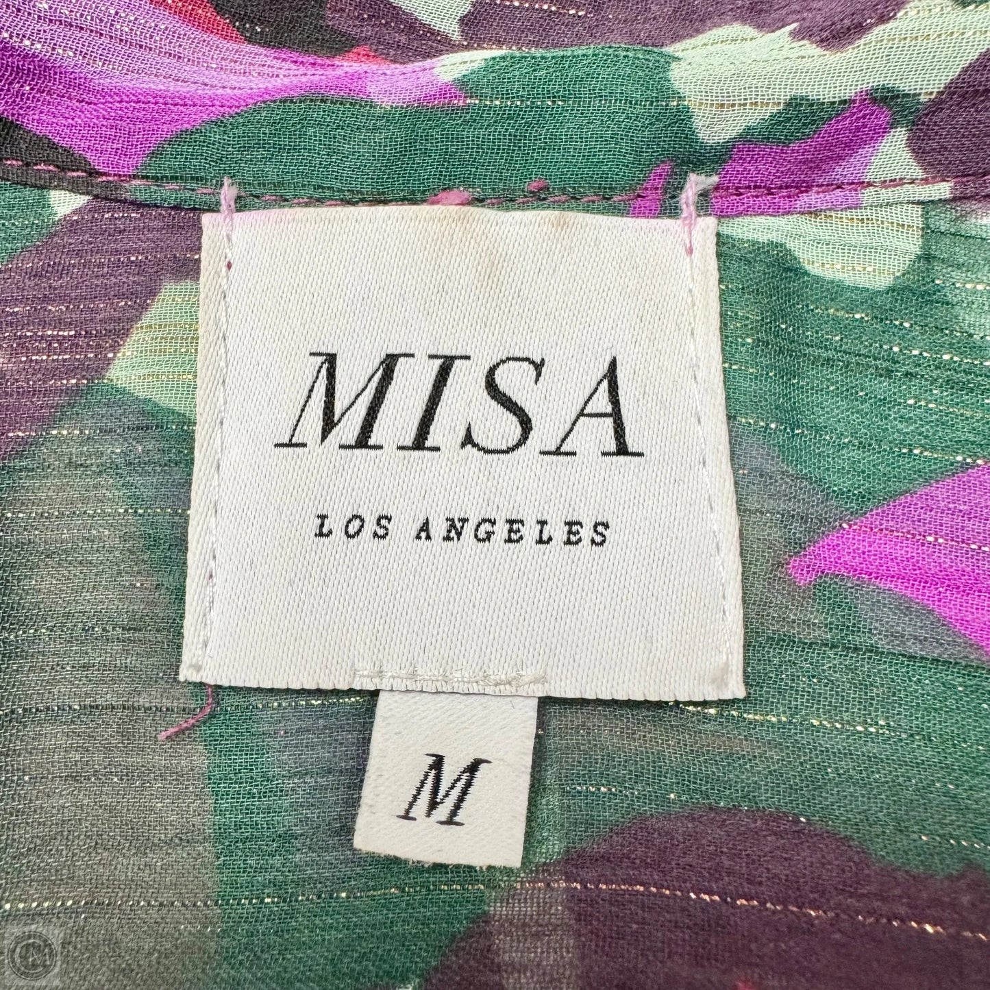 Top Long Sleeve Designer By Misa In Purple, Size: M