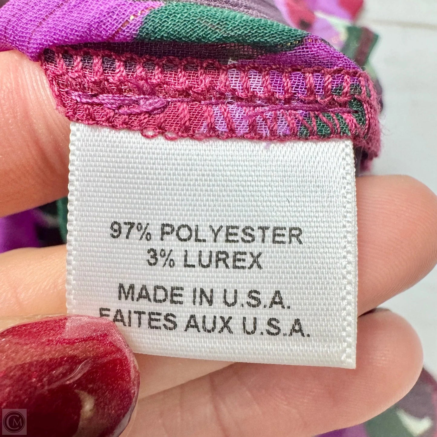 Top Long Sleeve Designer By Misa In Purple, Size: M