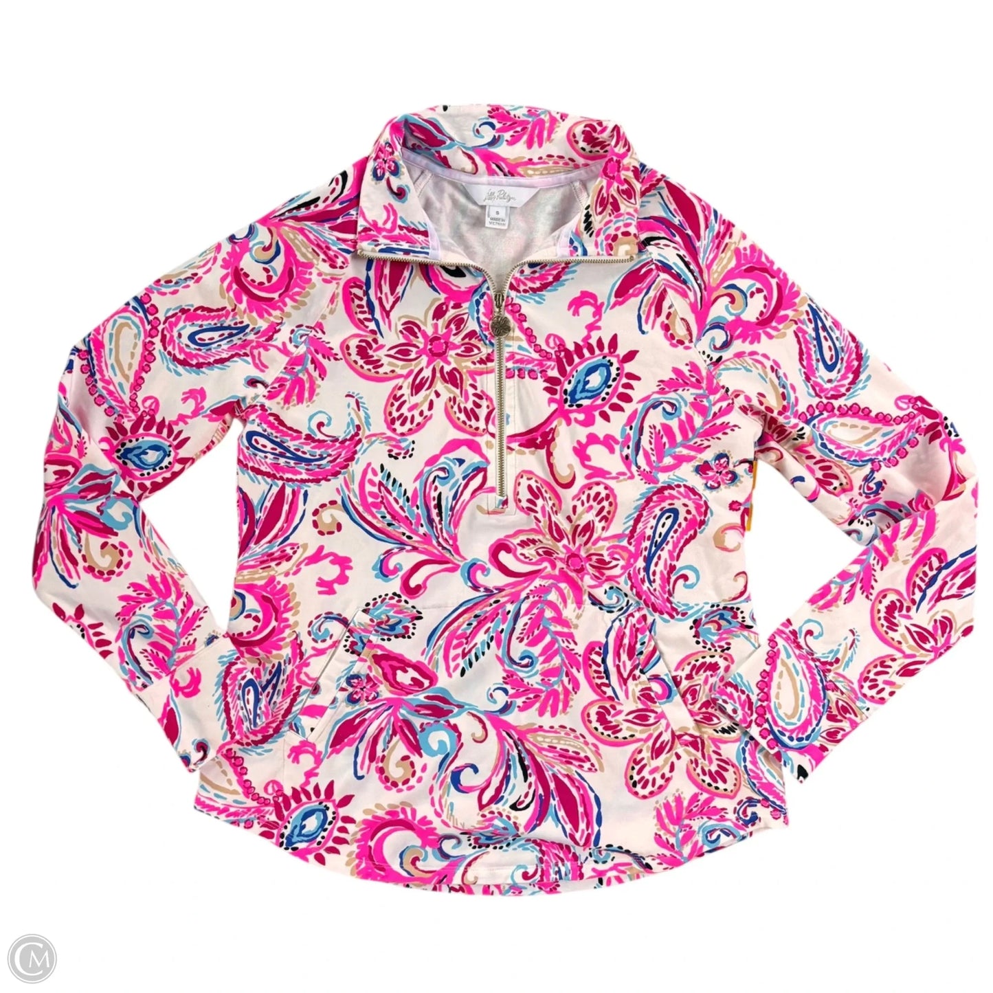 Jacket Designer By Lilly Pulitzer In Pink & White, Size: S