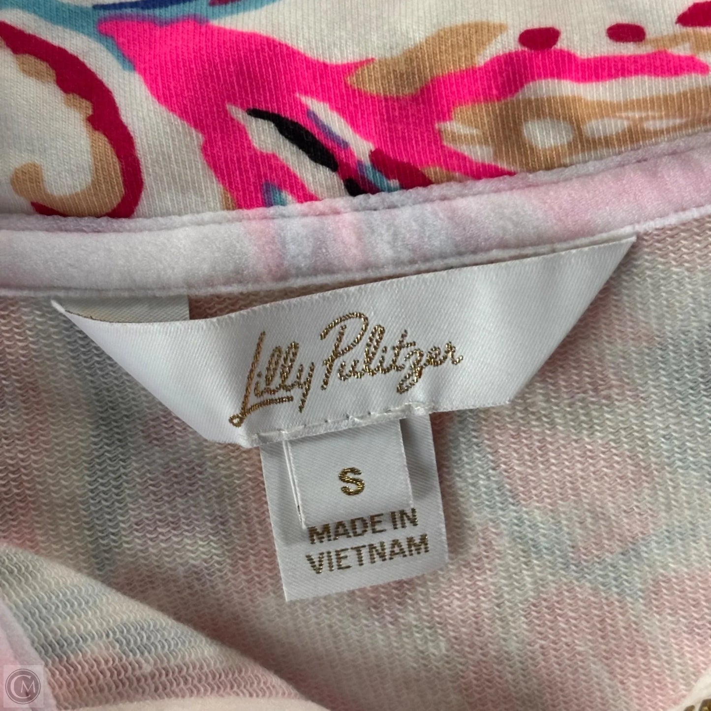Jacket Designer By Lilly Pulitzer In Pink & White, Size: S