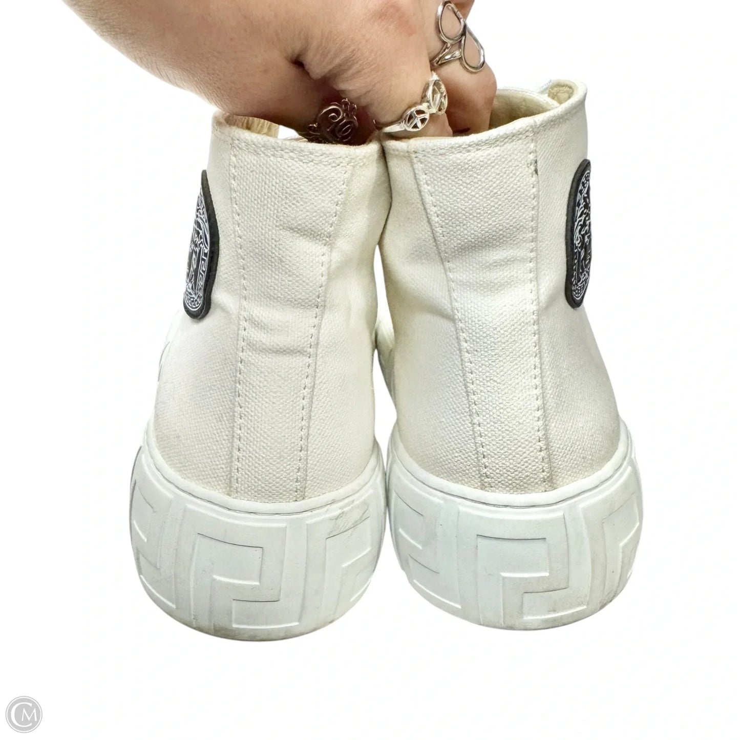 Shoes Luxury Designer By Versace In White, Size: 6.5