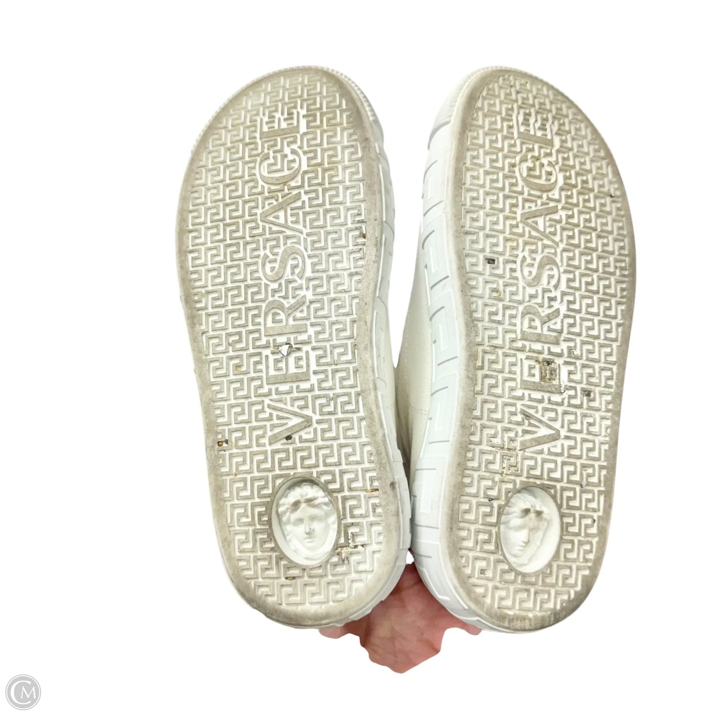 Shoes Luxury Designer By Versace In White, Size: 6.5