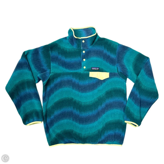 Jacket Fleece By Patagonia In Teal, Size: M