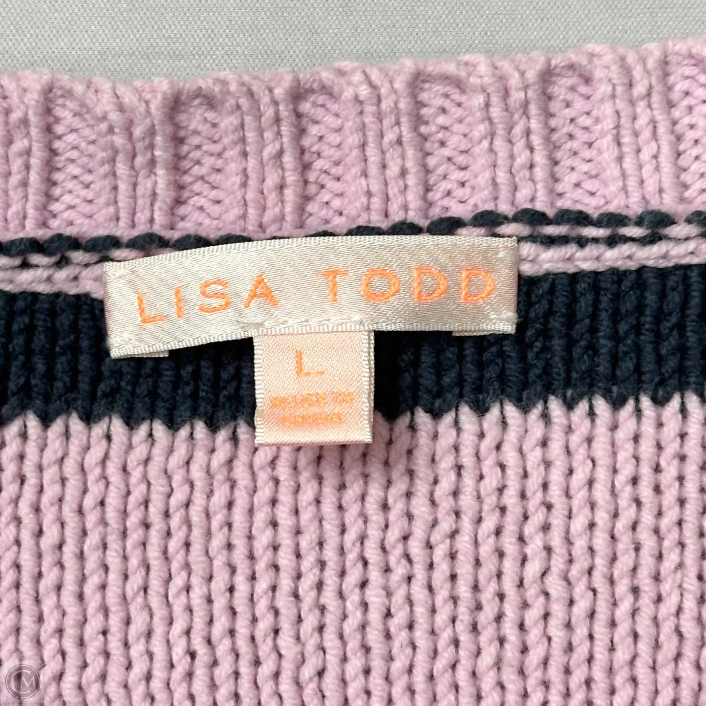 Sweatshirt Collar By Lisa Todd In Blue, Size: L