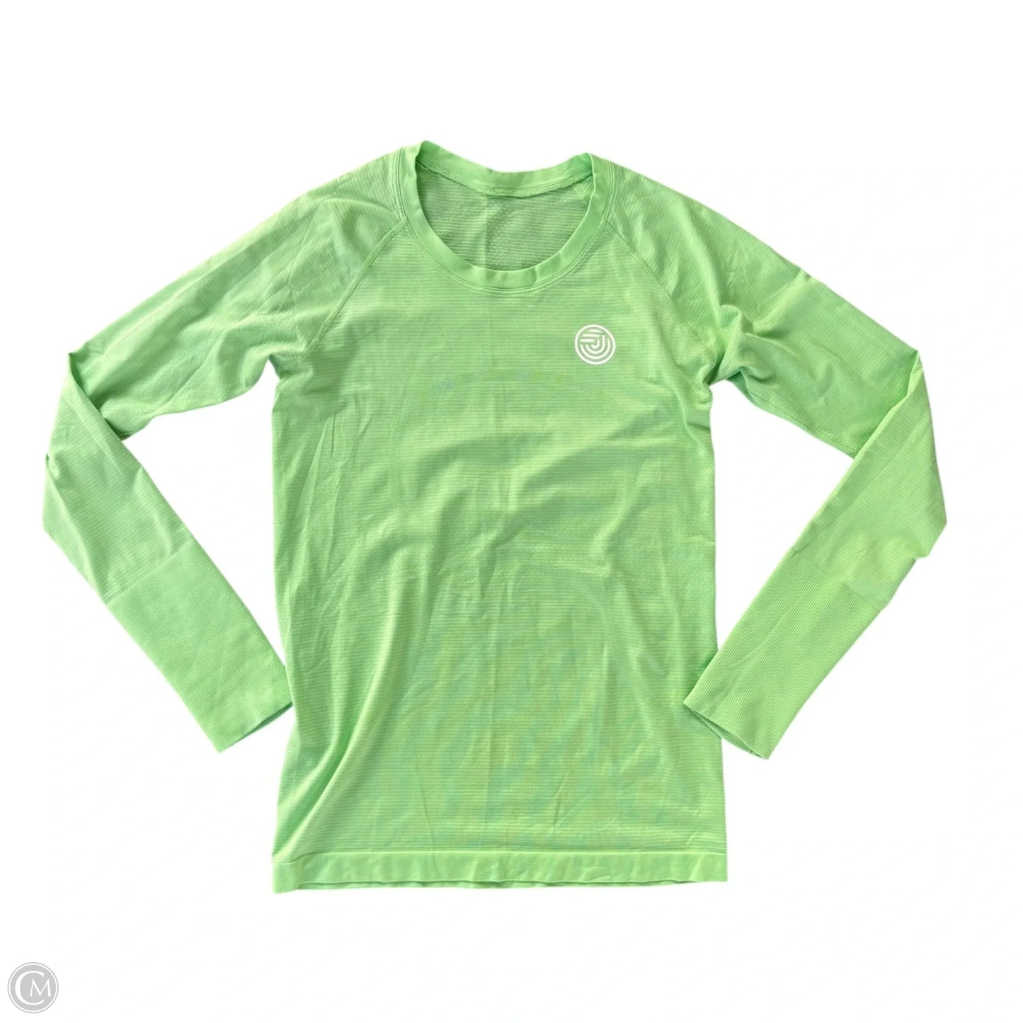 Athletic Top Long Sleeve Crewneck By Lululemon In Green, Size: M