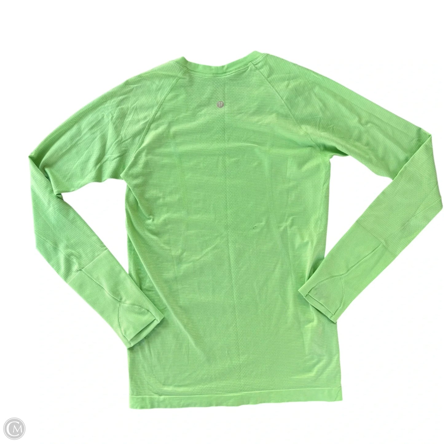 Athletic Top Long Sleeve Crewneck By Lululemon In Green, Size: M