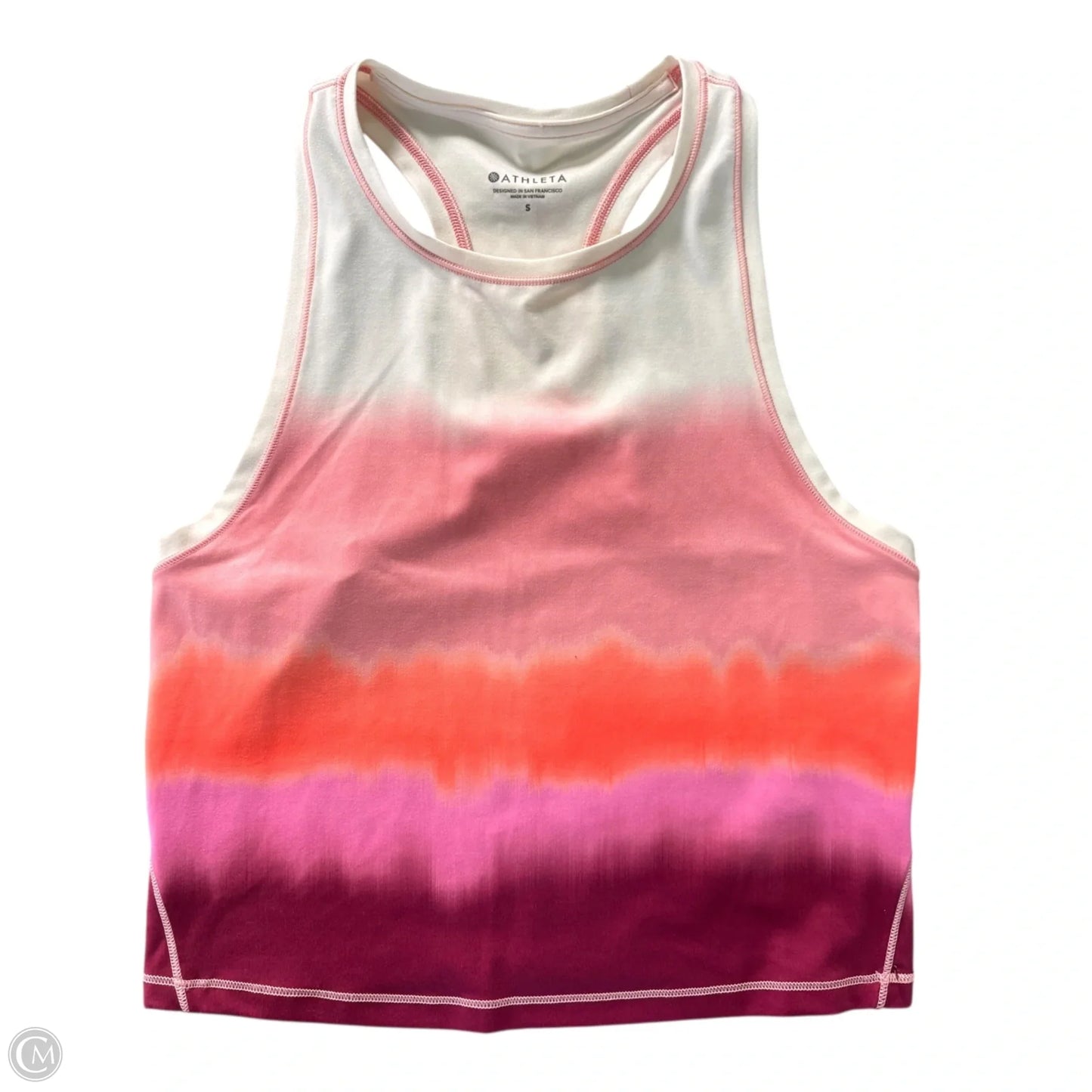 Athletic Top Short Sleeve By Athleta In Ombre Print, Size: S