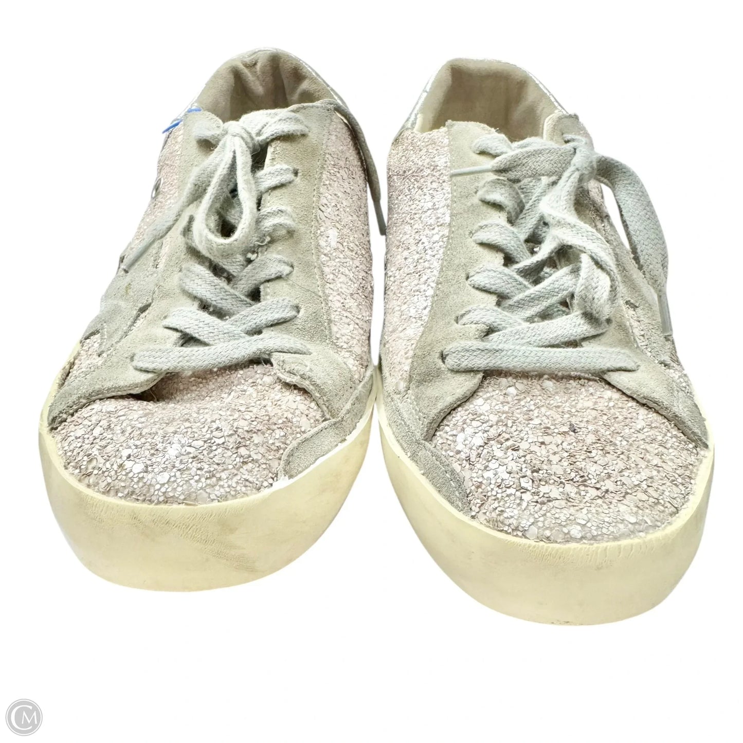 Shoes Luxury Designer By Golden Goose In Silver, Size: 5.5
