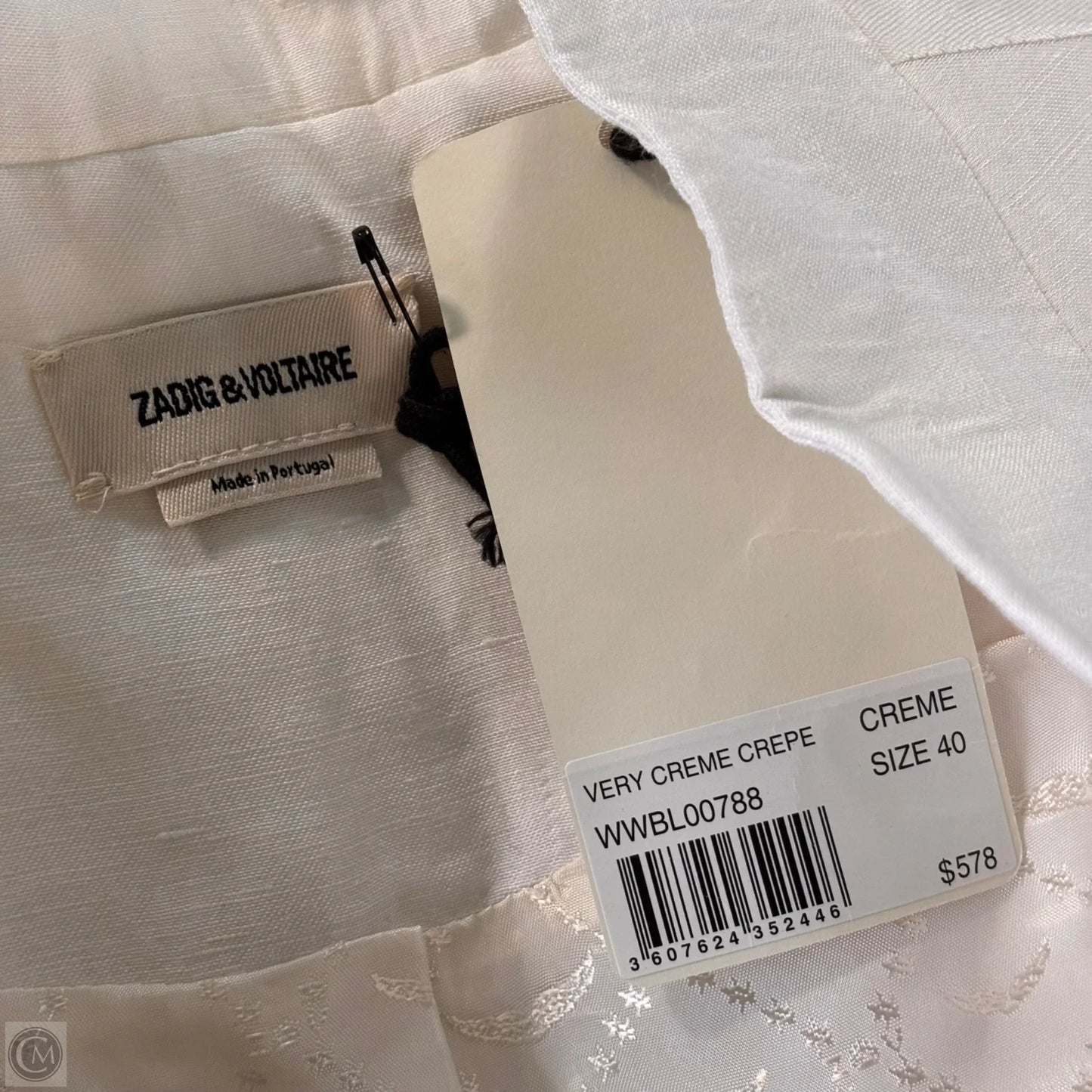 Blazer By Zadig And Voltaire In Cream, Size: L