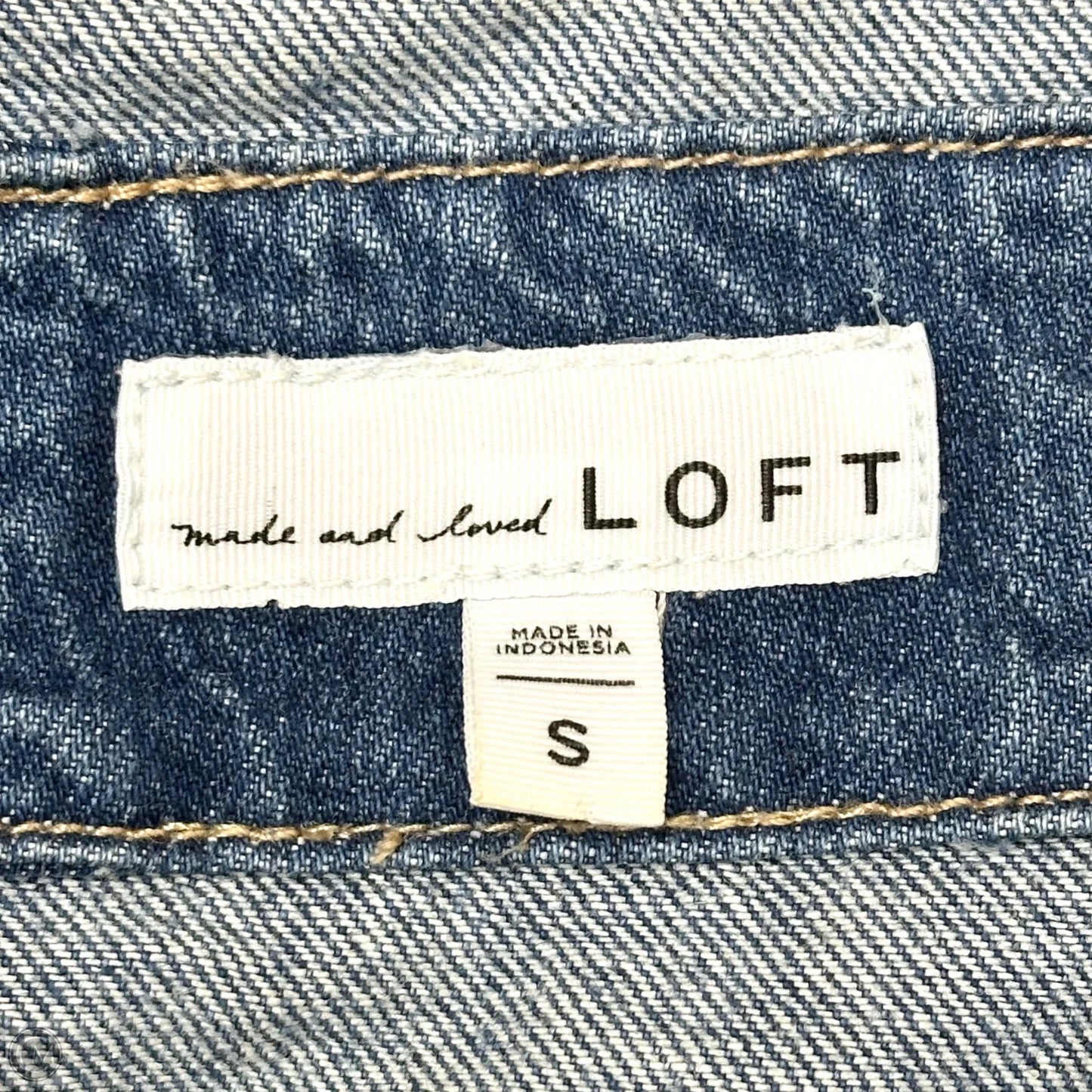 Jacket Denim By Loft In Blue, Size: S