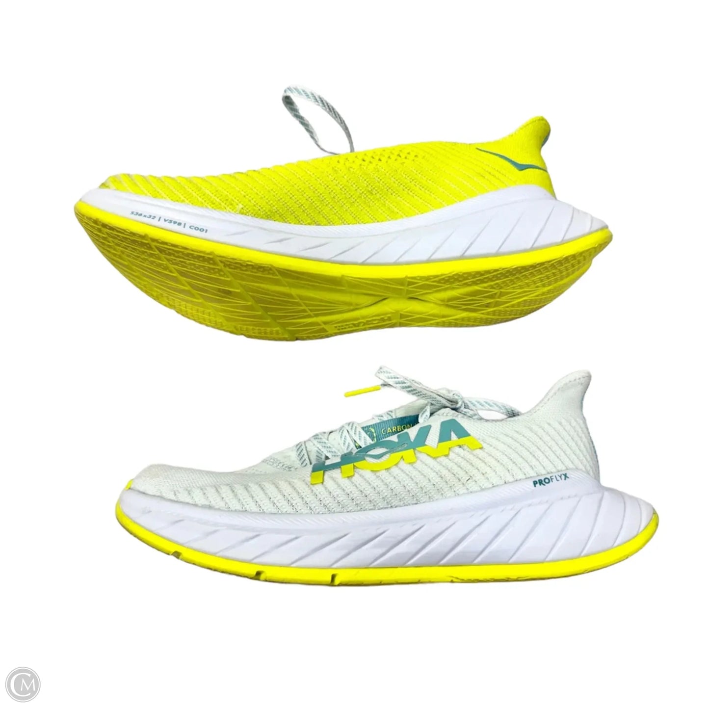 Shoes Athletic By Hoka In Blue & Yellow, Size: 7.5