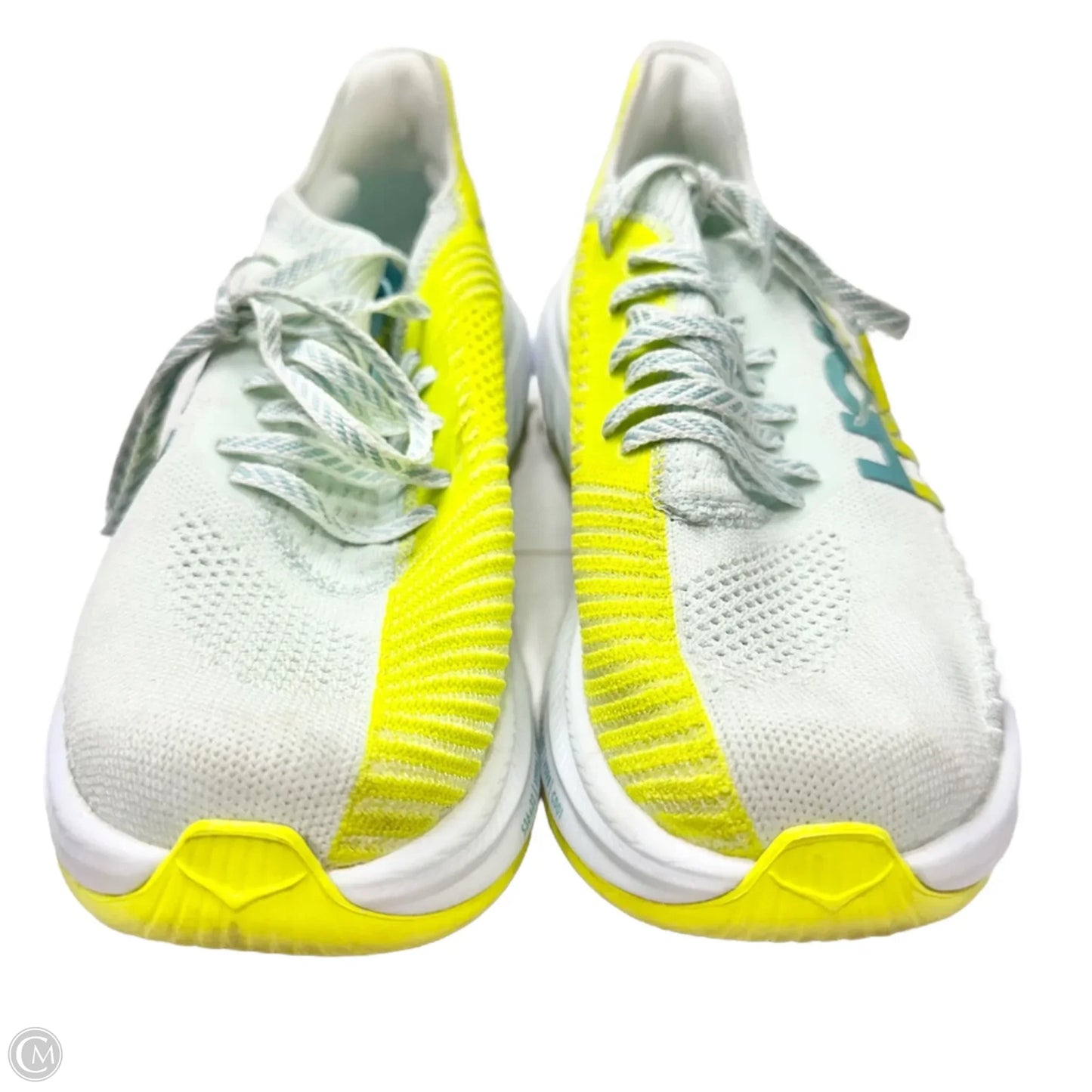 Shoes Athletic By Hoka In Blue & Yellow, Size: 7.5