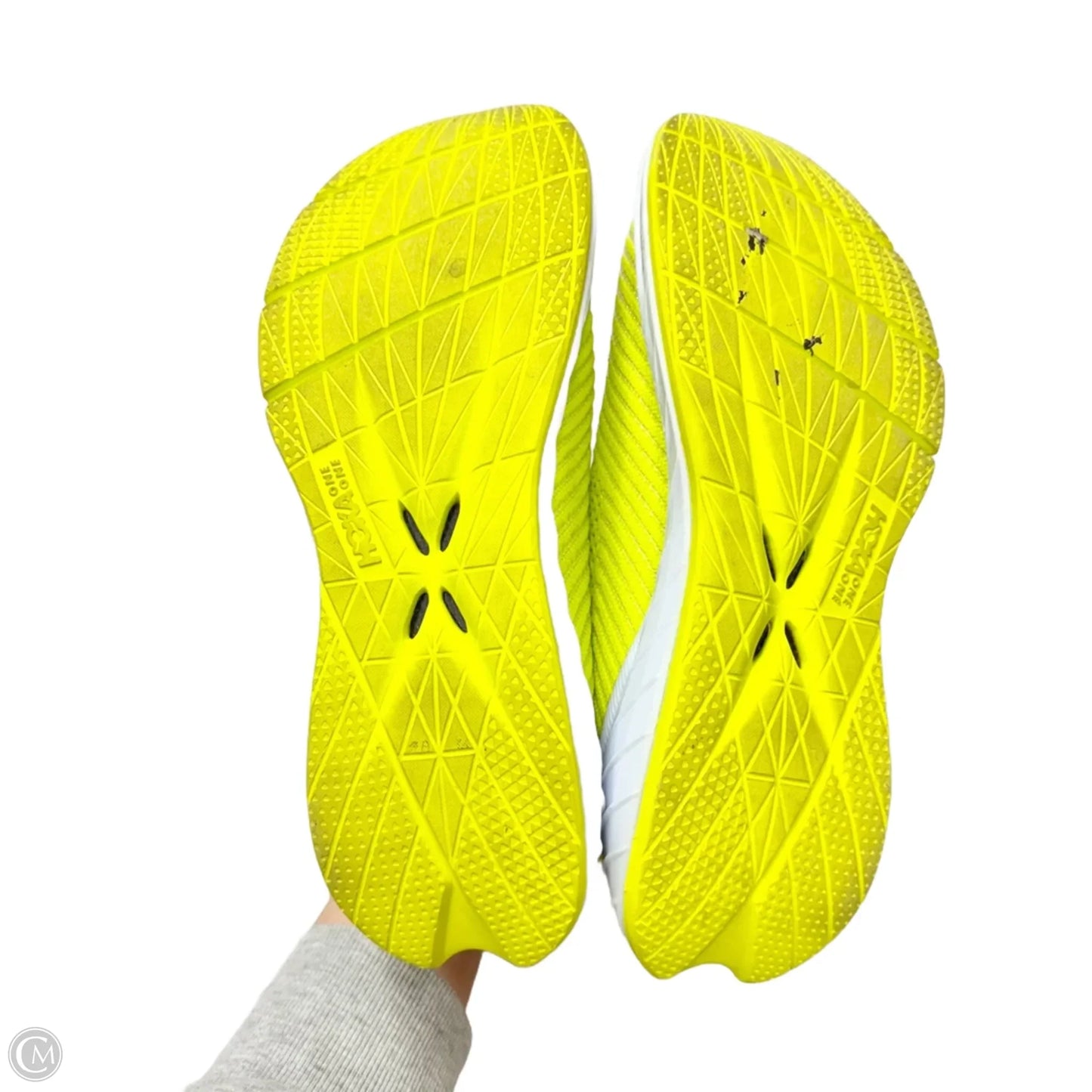 Shoes Athletic By Hoka In Blue & Yellow, Size: 7.5