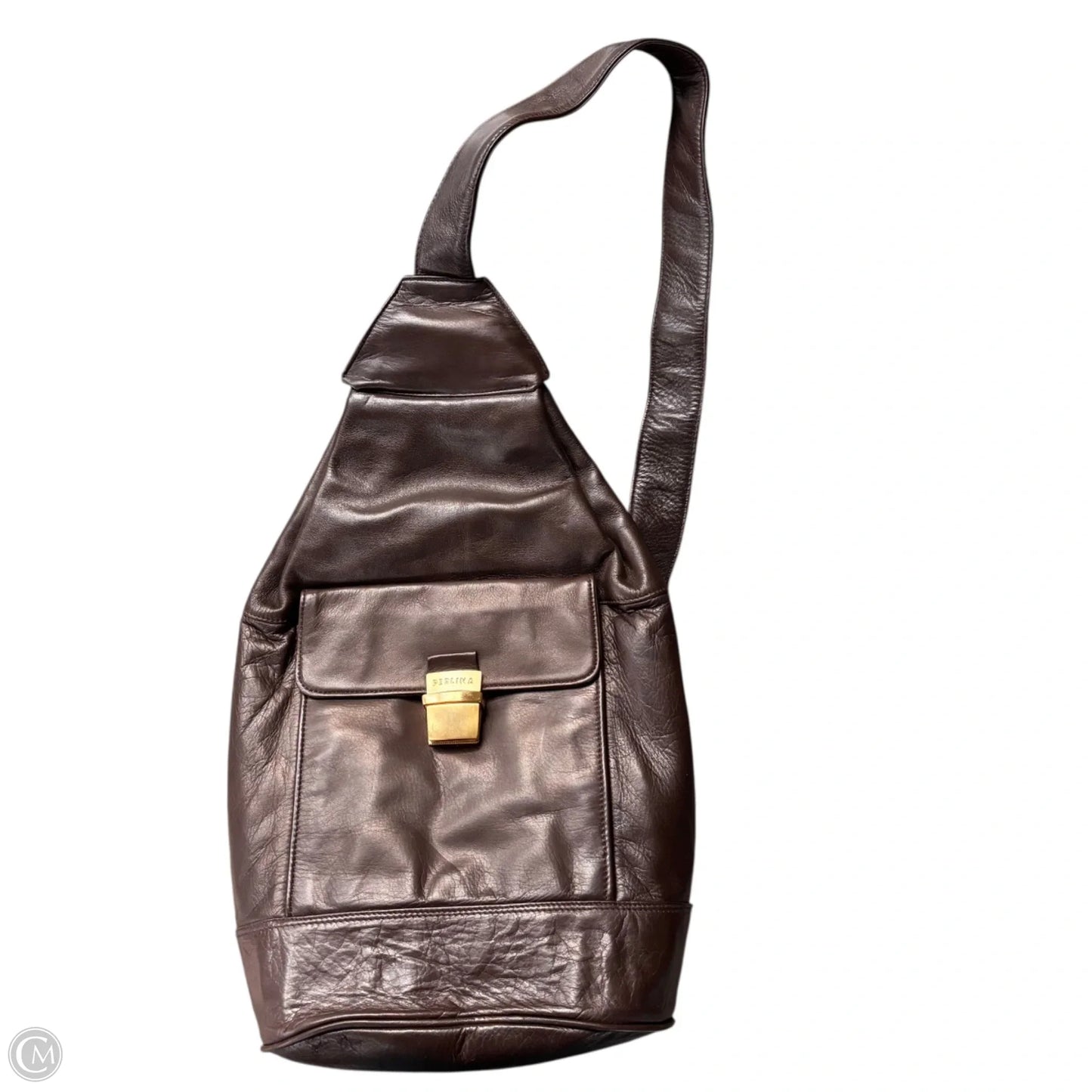 Crossbody Leather By Perlina, Size: Large