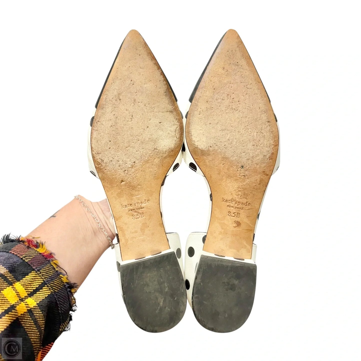 Shoes Designer By Kate Spade In Black & White, Size: 8.5