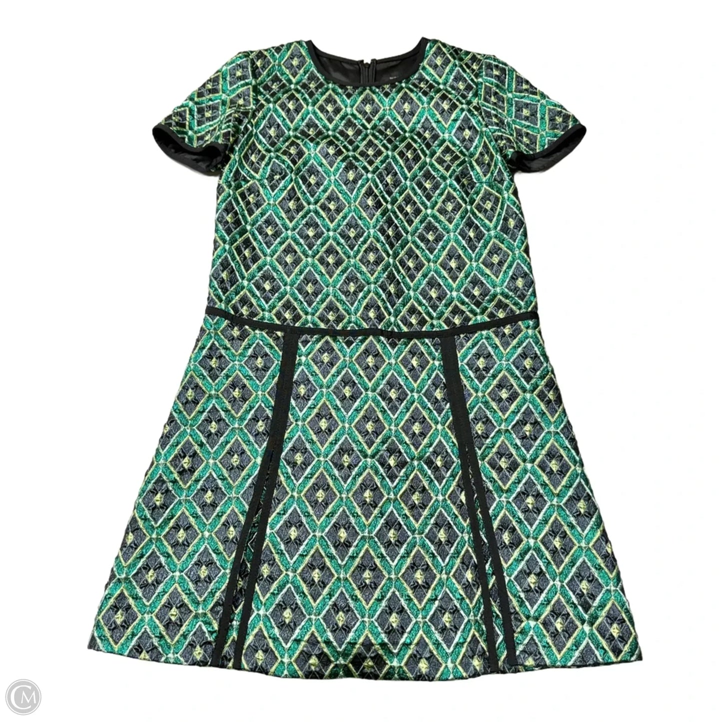Dress Luxury Designer By Burberry In Blue & Green, Size: S
