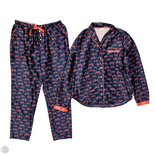 Pajamas 2pc By Anthropologie In Blue & Pink, Size: S