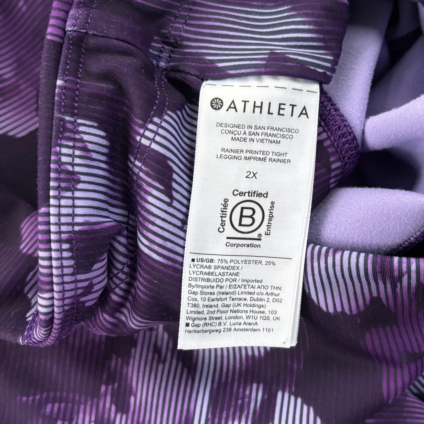 Athletic Leggings By Athleta In Floral Print, Size: 2x