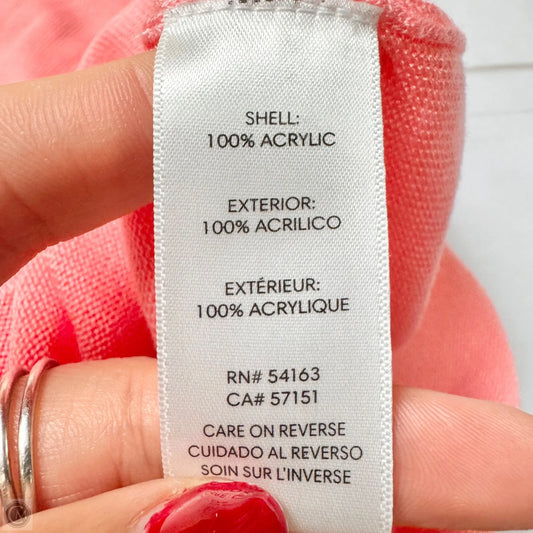 Sweater Designer By Karl Lagerfeld In Pink, Size: Xl