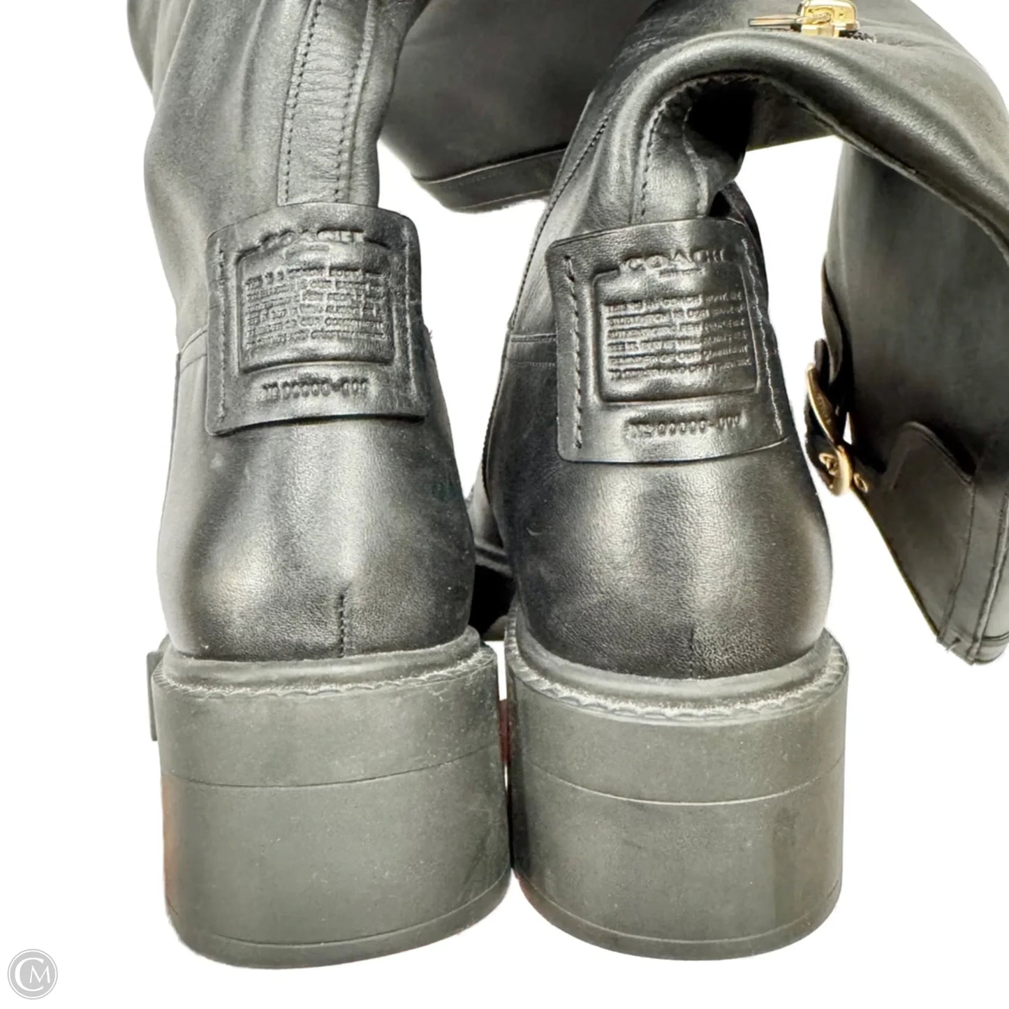 Boots Designer By Coach In Black, Size: 7.5