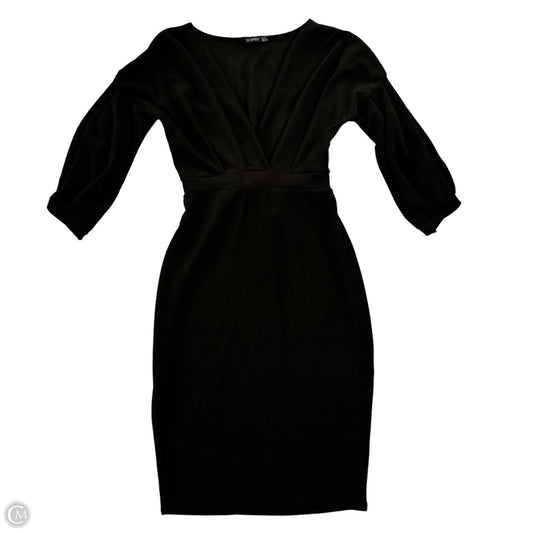 Dress Casual Midi By Boohoo Boutique In Black, Size: L