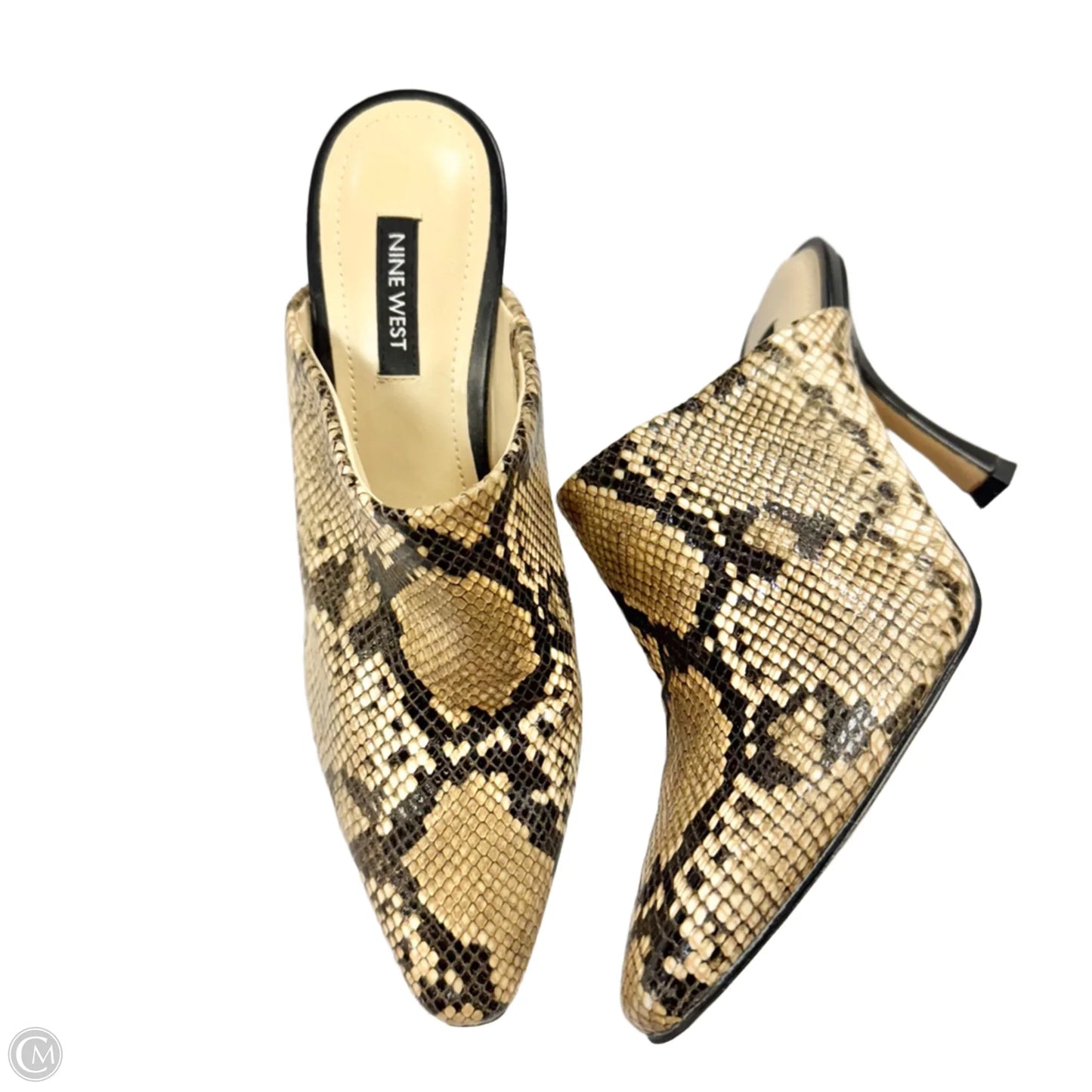 Shoes Heels Stiletto By Nine West In Snakeskin Print, Size: 7.5
