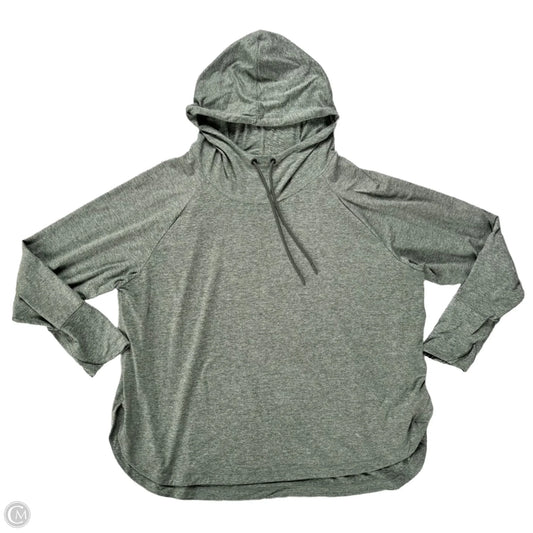 Athletic Top Long Sleeve Hoodie By Athleta In Grey, Size: 3x