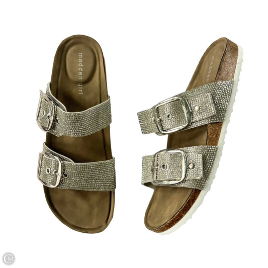 Sandals Flats By Madden Girl In Silver, Size: 9