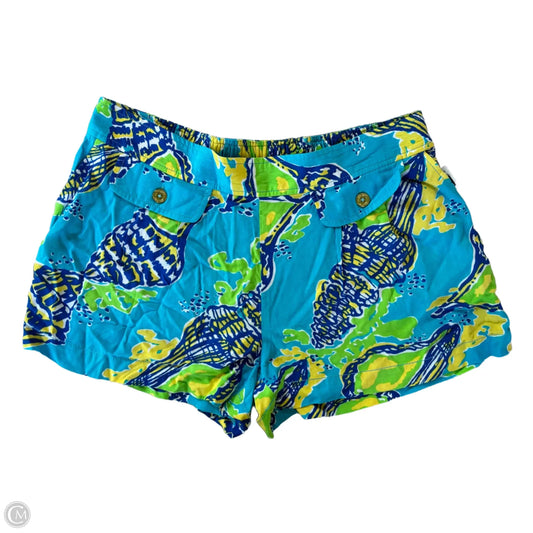 Shorts Designer By Lilly Pulitzer In Blue & Yellow, Size: L