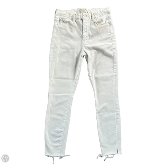 Jeans Skinny By Mother In White Denim, Size: 6