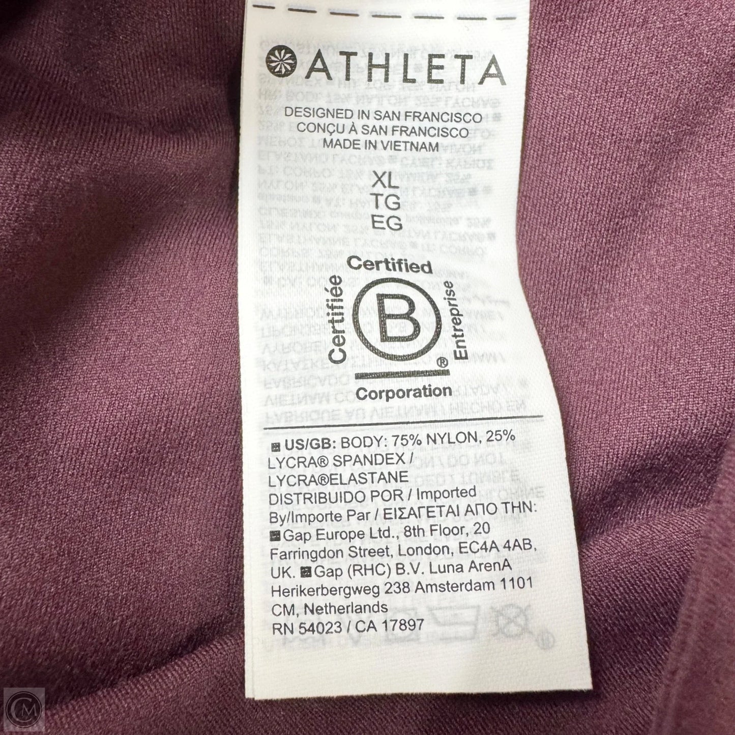 Athletic Pants By Athleta In Maroon, Size: Xl
