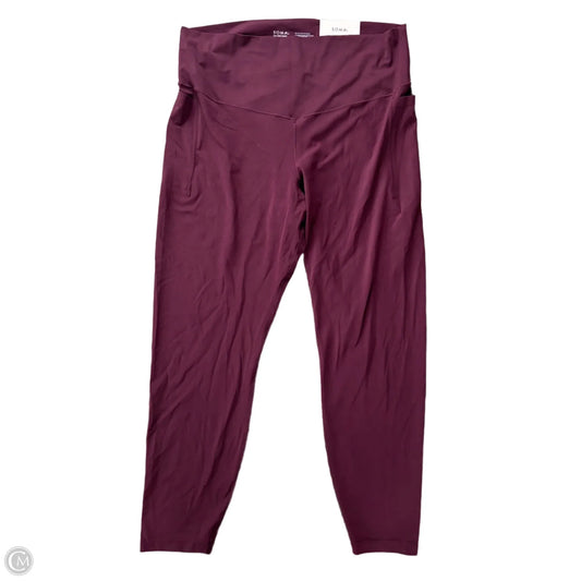 Athletic Leggings By Soma In Maroon, Size: Xl