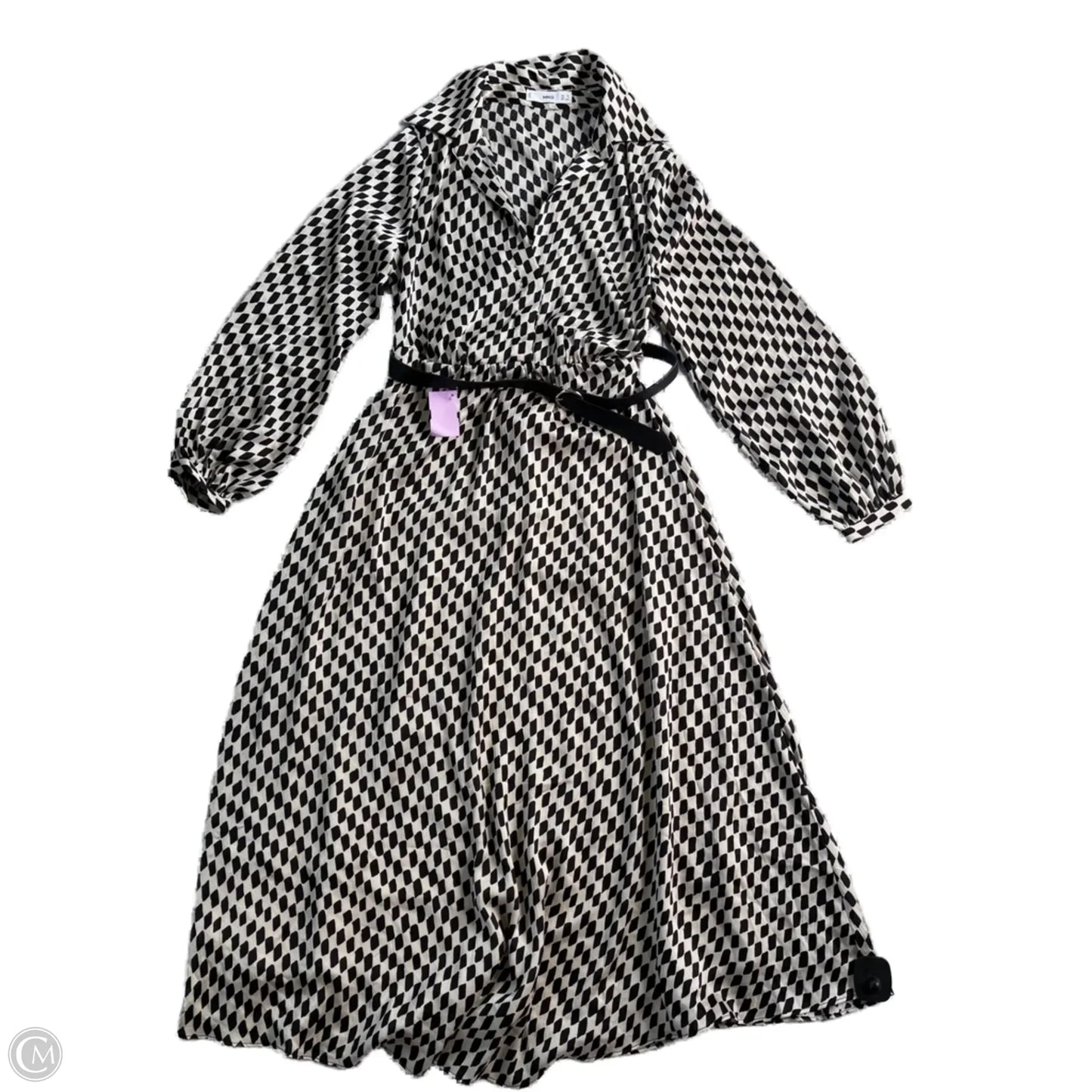 Dress Casual Midi By Mng In Black & Cream, Size: Xs