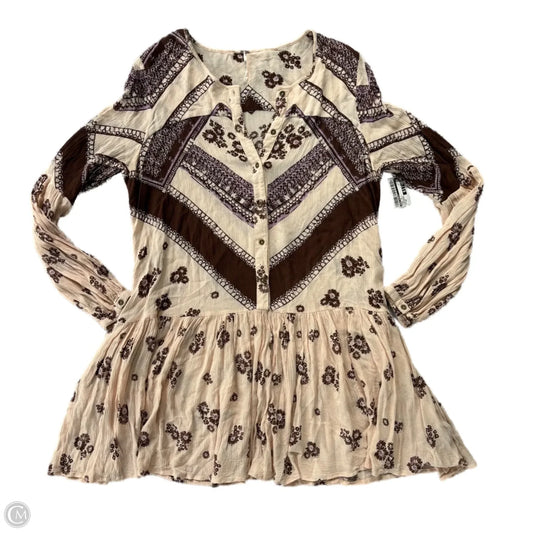 Tunic Long Sleeve By Free People In Floral Print, Size: Xs