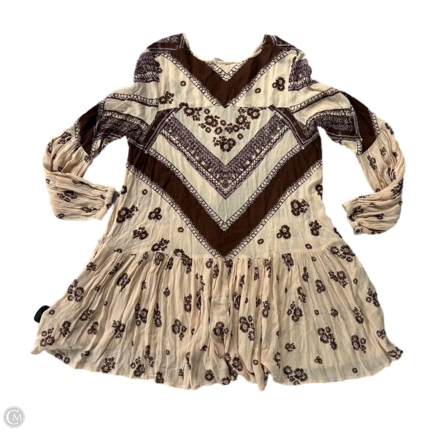 Tunic Long Sleeve By Free People In Floral Print, Size: Xs