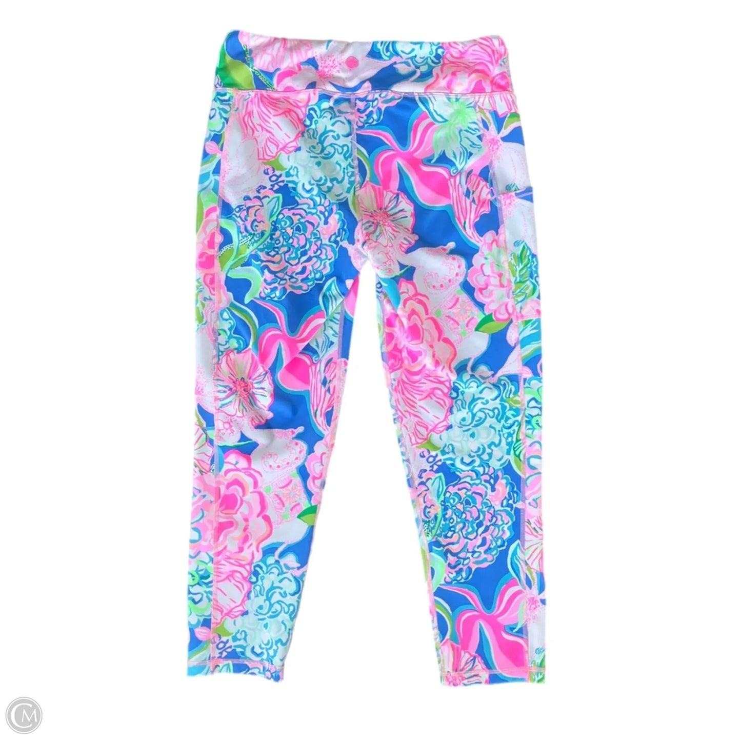 Pants Designer By Lilly Pulitzer In Blue & Pink, Size: L