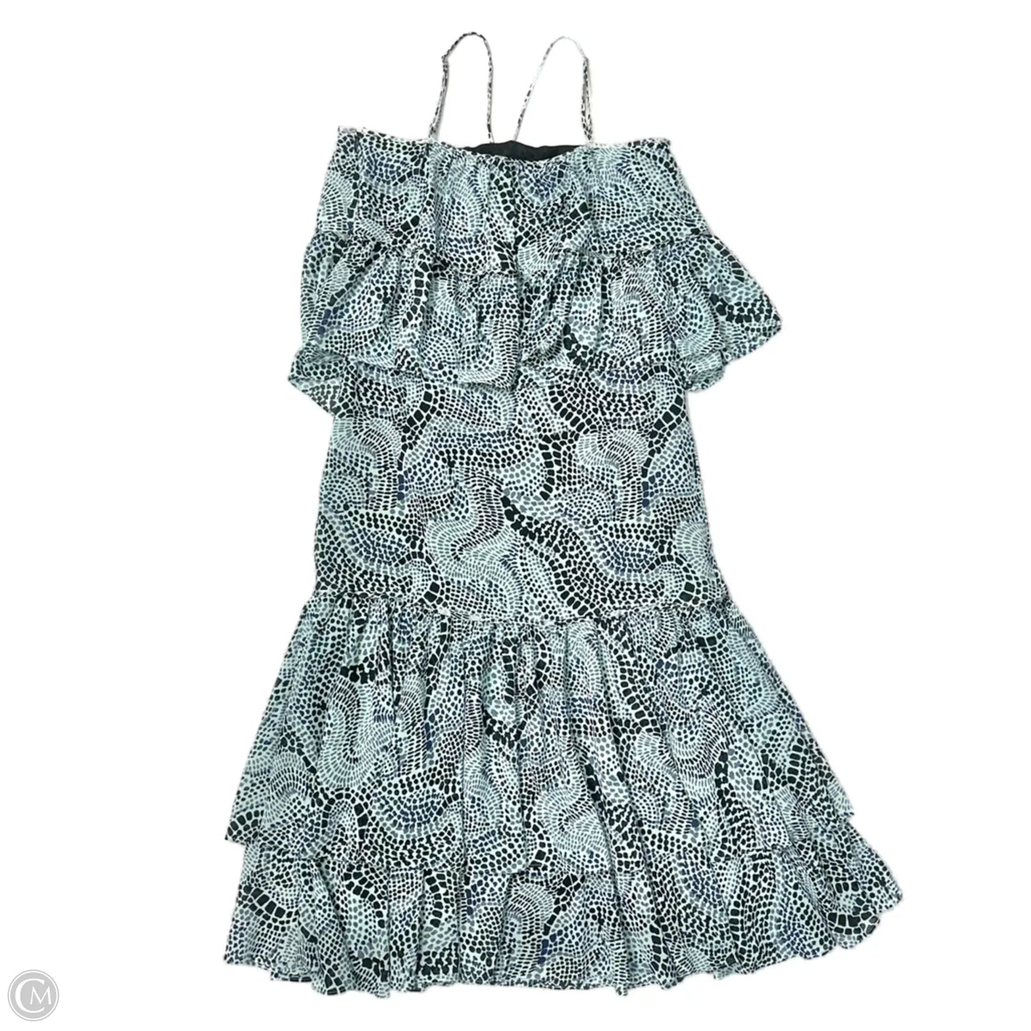 Dress Casual Midi By Cinq à Sept In Black & Blue, Size: S